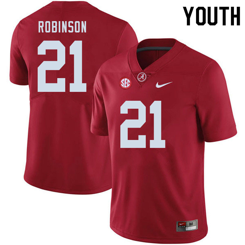 Youth #21 Jahquez Robinson Alabama Crimson Tide College Football Jerseys Sale-Crimson
